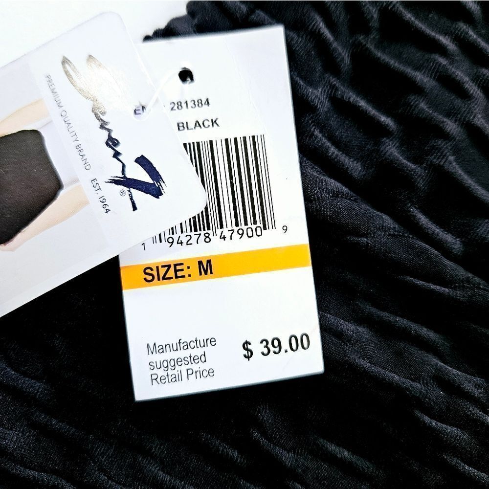 NWT Seven7 Scrunch Butt Anti Cellulite Honeycomb Texture Biker Shorts In Black M - Picture 5 of 10